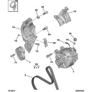 Citroen C5 2008-2021 Diesel Alternator New