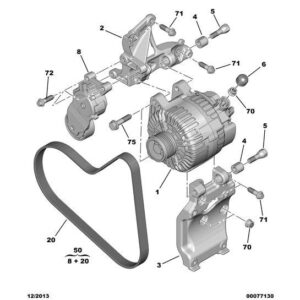 Citroen C5 2008-2021 Diesel Alternator Bracket