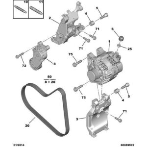 Citroen C3 2009-2013 Petrol Alternator Bracket