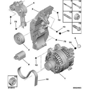 Citroen C6 2005-2012 Diesel Alternator Condenser