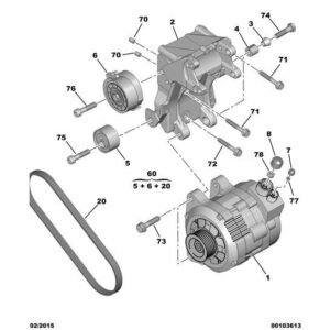 Citroen C-Crosser 2007-2012 Diesel Drive Belt Alternateur