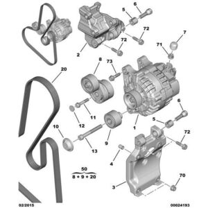 Citroen C3 2002-2005 Petrol Drive Belt Alternator