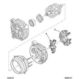 Citroen C2 2003-2007 Petrol Alternator Regulator