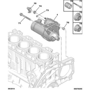 Citroen C3 2009-2013 Petrol Starter Motor Cable Cap