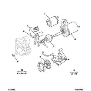 Citroen C5 2001-2004 Diesel Starter Motor Braking Part Set