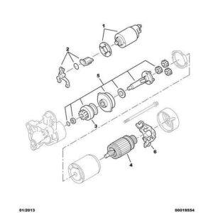 Citroen Berlingo 2008-2012 Diesel Starter-Motor Feed Assembly