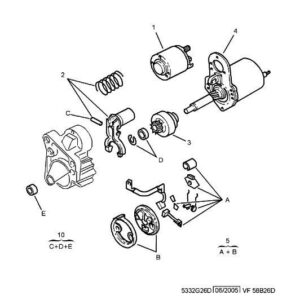 Citroen Berlingo 2006-2008 Petrol Starter-Motor Feed Assembly