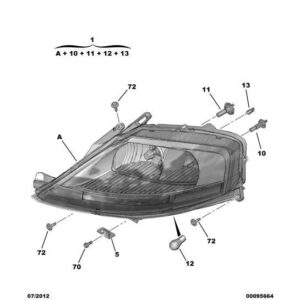 Citroen C3 2002-2005 Headlight Assembly Offside