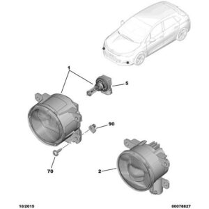 Citroen C4 2010-2013 Petrol Fog Headlight