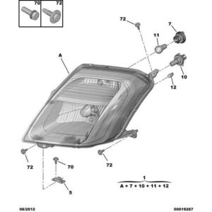 Citroen C2 2003-2007 Petrol Headlight Assembly Left