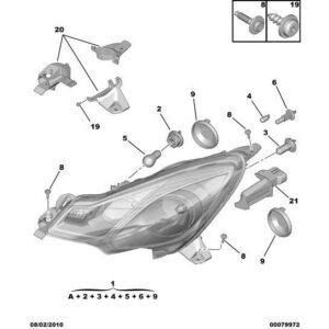 Citroen DS3 2010-2022 Headlight Lug Repair Kit