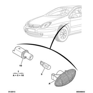 Citroen C5 2001-2004 Diesel Light Bulb-Holder