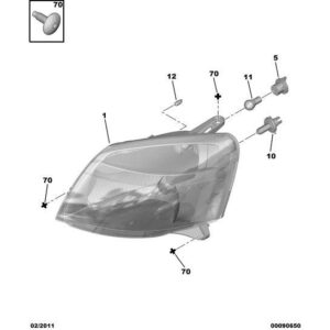 Citroen Berlingo 2006-2008 Petrol Bulb Holder