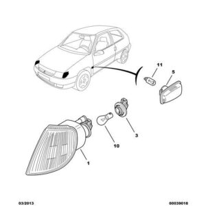 Citroen C4 2008-2010 Petrol Bulb