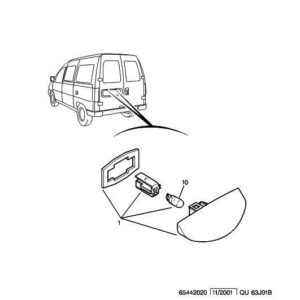 Citroen Dispatch 1994-2006 Diesel Number Plate Lamp