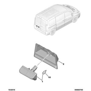Citroen Dispatch 2007-2011 Diesel Number Plate Light Cover