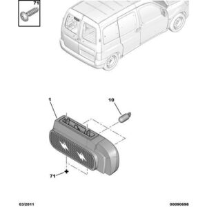 Citroen Berlingo 2008-2012 Petrol Supplementary Stop Light