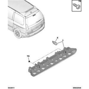 Citroen C8 2002-2008 Petrol Supplementary Stop Light