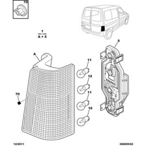 Citroen Berlingo 2008-2012 Diesel Tail-Light