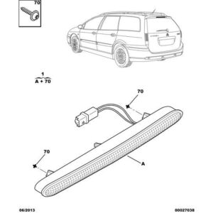 Citroen C5 2004-2008 Diesel Supplementary Stop Light