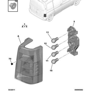 Citroen Berlingo 2008-2012 Petrol Tail-Light