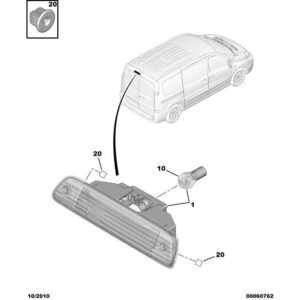 Citroen Dispatch 2007-2011 Diesel Supplementary Stop Light