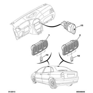 Citroen C5 2001-2004 Diesel Interior Lamp