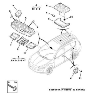 Citroen C-Crosser 2007-2012 Diesel Interior Lamp