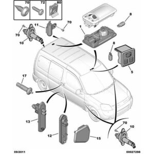 Citroen Berlingo 2006-2008 Petrol Door Contact Fixed