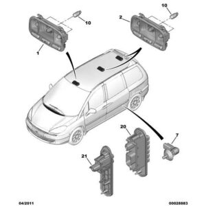 Citroen C8 2002-2008 Petrol Door Mobile Contact Switch