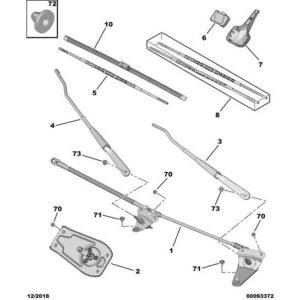 Citroen Berlingo 2006-2008 Petrol Rain Detection Sensor Cover