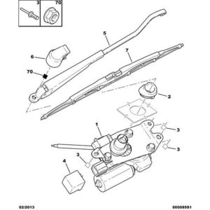 Citroen Xsara 2000-2004 Petrol Rear Window Wiper Motor