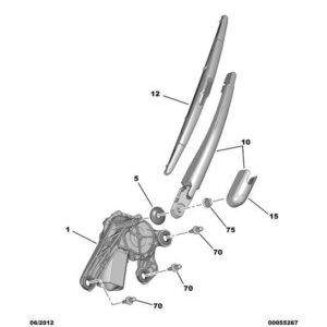 Citroen C2 2003-2007 Petrol Rear Window Wiper Motor