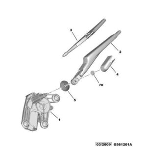 Citroen DS3 2010-2022 Petrol Window Wiper Motor Spacer