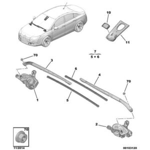 Citroen C5 2004-2008 Petrol Flat Wiper Blade