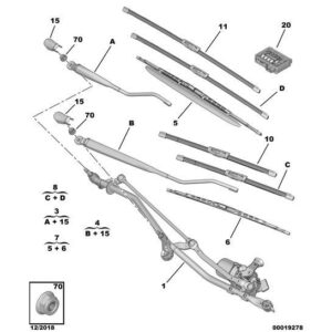 Citroen C2 2003-2007 Petrol Set Of 2 Wiper Blades