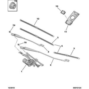 Citroen Berlingo 2008-2012 Petrol Window Wiper Blade-Holder