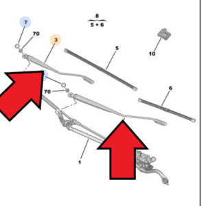Citroen C3 2009-2014 Front Wiper Arm