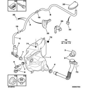 Citroen C5 2004-2008 Diesel Screenwash Pipe Union