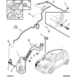 Citroen C2 2003-2007 Petrol Coolant Level Sensor Seal