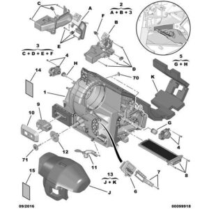 Citroen C4 Catcus 2014-2018 Petrol Air Reheating Resistance