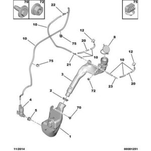 Citroen DS3 2010-2022 Petrol Screenwash Jet
