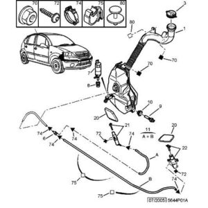 Citroen C3 2005-2009 Petrol Headlamp Wash Jet