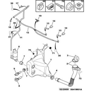 Citroen C5 2004-2008 Diesel Window Washer Pipe