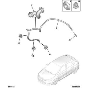 Citroen C4 2018-2020 Diesel Window Washer Pipe
