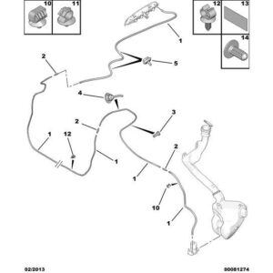 Citroen DS3 2010-2022 Petrol Glass-Wash Pipe Wiring Sheath