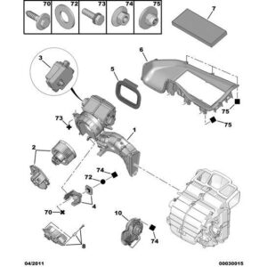 Citroen C8 2002-2008 Petrol Heater Air Puller