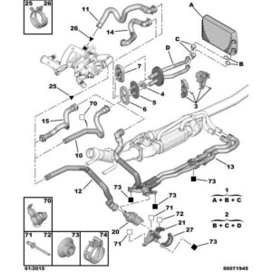 Citroen Berlingo 2012-2015 Diesel Pipe Set