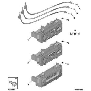 Citroen C3 2005-2009 Diesel Heater/Ventilation Control