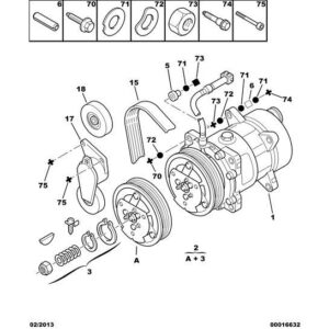 Citroen Xsara 2000-2004 Petrol Compressor Pulley Mounting Assy